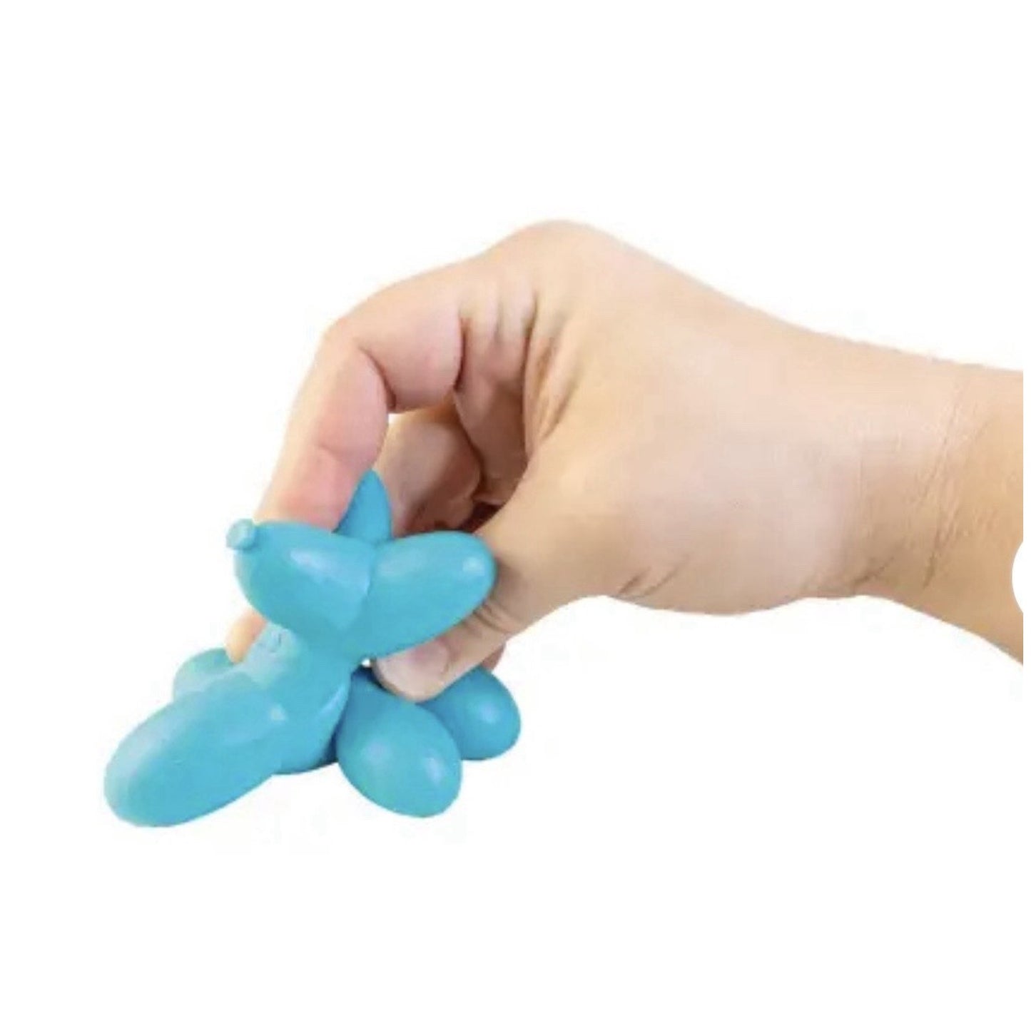 🔥Stretchy Squish Balloon Dog (3.5") Colorful Rubber Cute Orange BNWT🔥