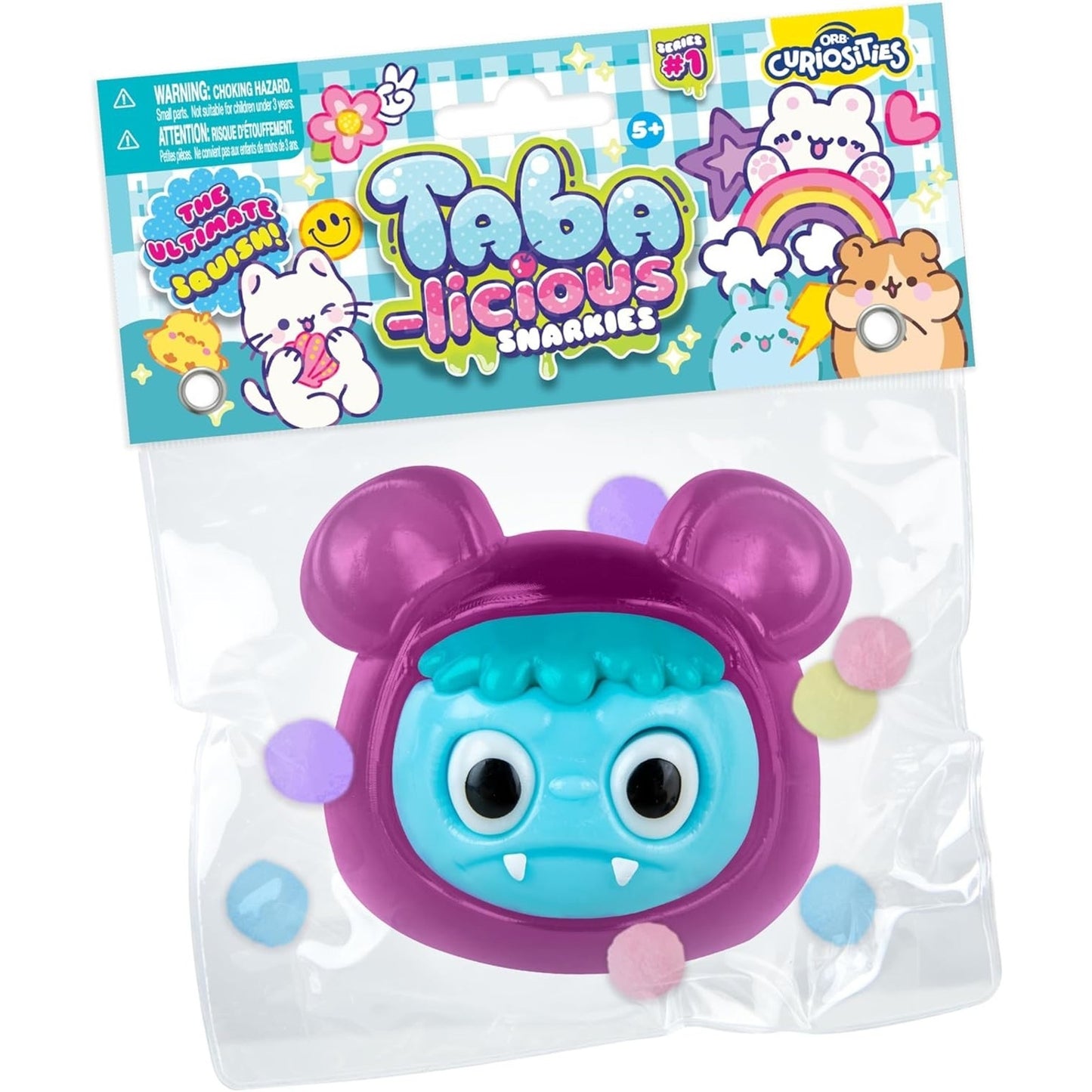 🔥Orb Curiosities Taba-licious BEAR Snarkies Teal Squishy Sensory Toy BNWT🔥
