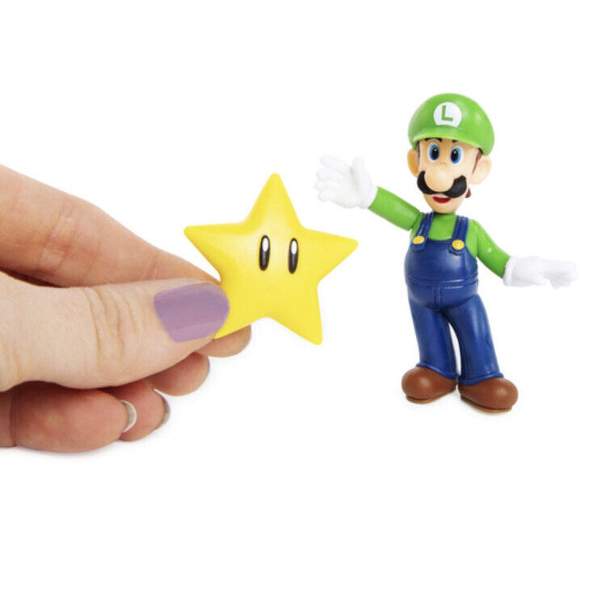 🔥Nintendo Jakks Pacific Super Mario Characters Luigi with Star Figure BNIB 🔥