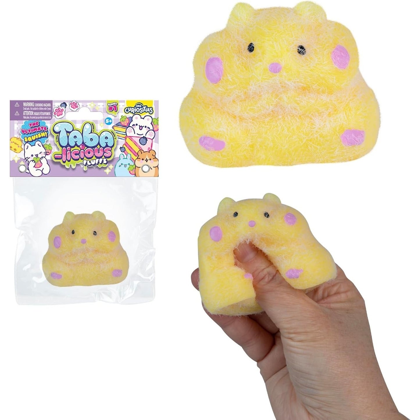 🔥Taba-Licious Curiosities Fluffs Hamster Squeeze Squishy Toy Pink BNWT🔥