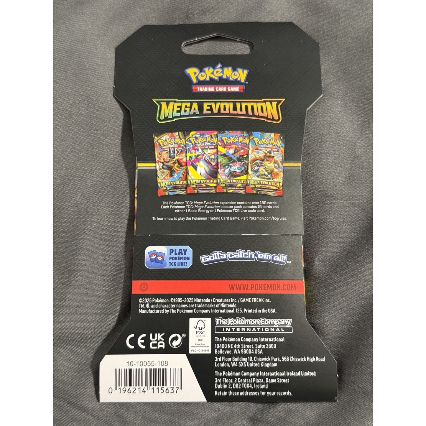 🔥Pokemon Mega Evolution Booster Pack - 10 Cards Pack SEALED BNWT🔥