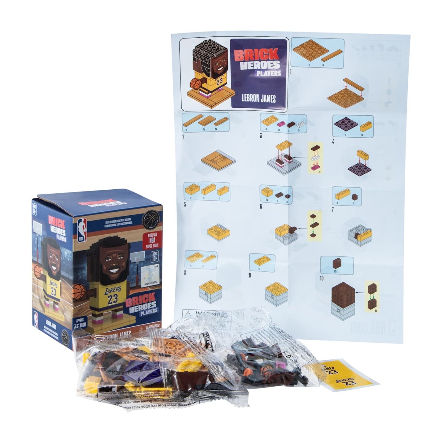 🔥NBA Brick Heroes Players Lebron James Lakers BNWT🔥