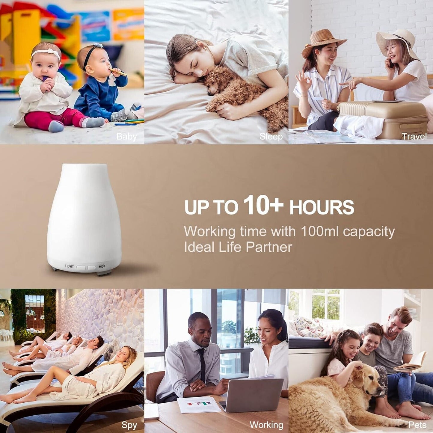 🔥Remote Aromatherapy Essential Oil Diffuser 7 Color Lights BNWT🔥