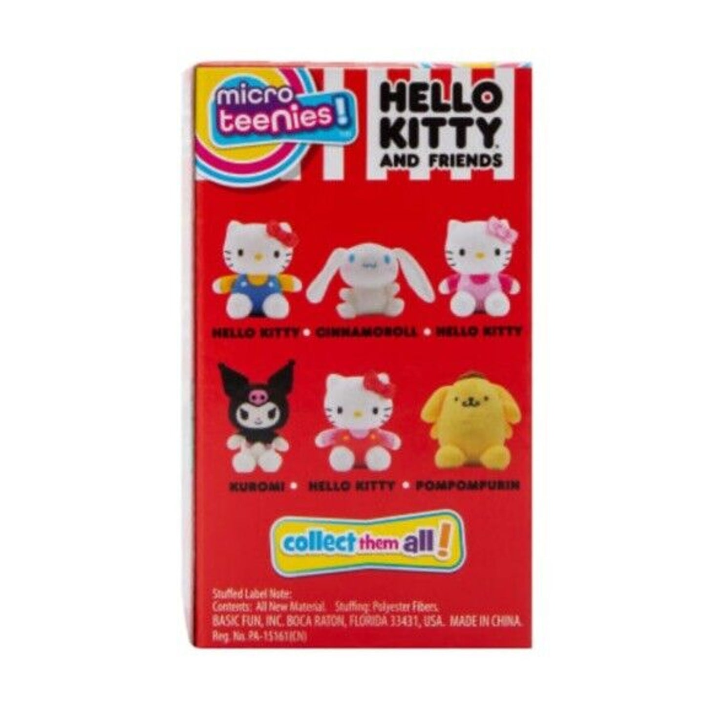 🔥Micro Teenies Hello Kitty and Friends 3" Plush Toy - Kuromi BNWT🔥