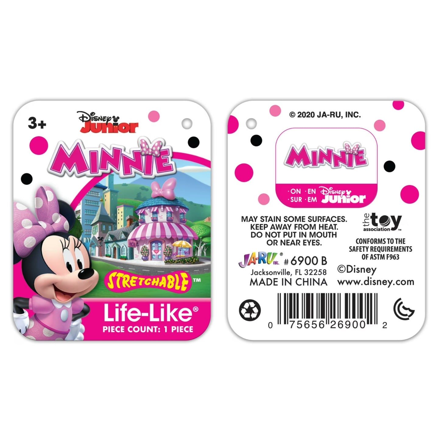 🔥Disney Junior Minnie Mouse Stretchable Life Like Figure 4" Toy BNWT🔥