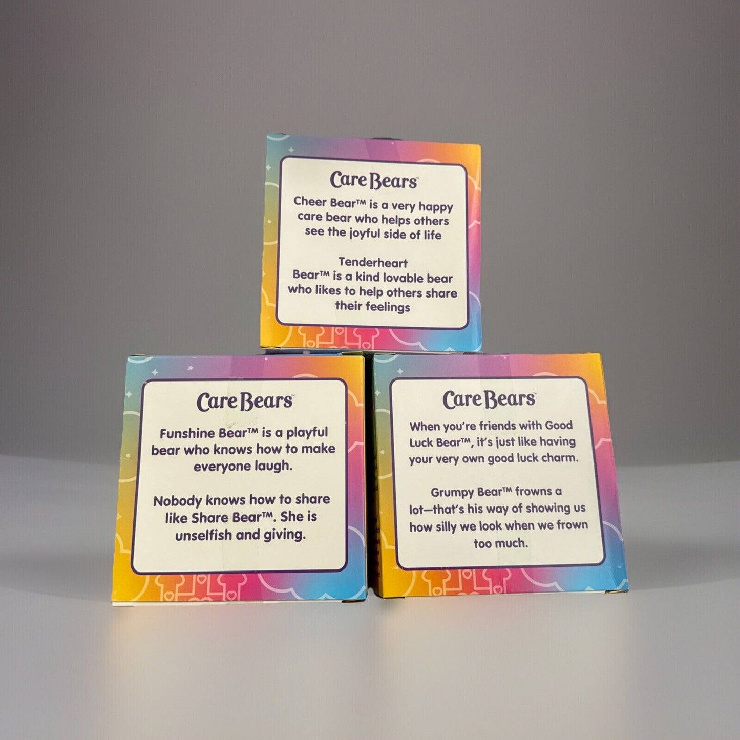 🔥Care Bears Flocked Mini Collectible Figures Lot (6 Figures) BNWT🔥