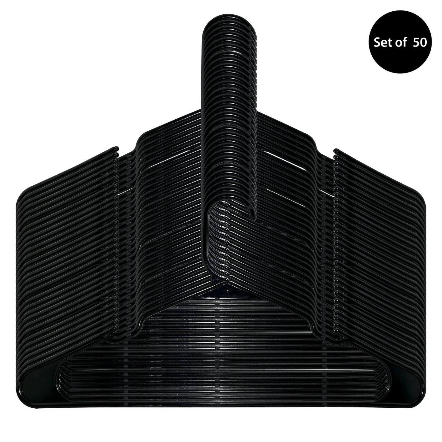 🔥Plastic Notched Adult Hangers for Any Clothing Type Rich Black 50pk BNIB🔥