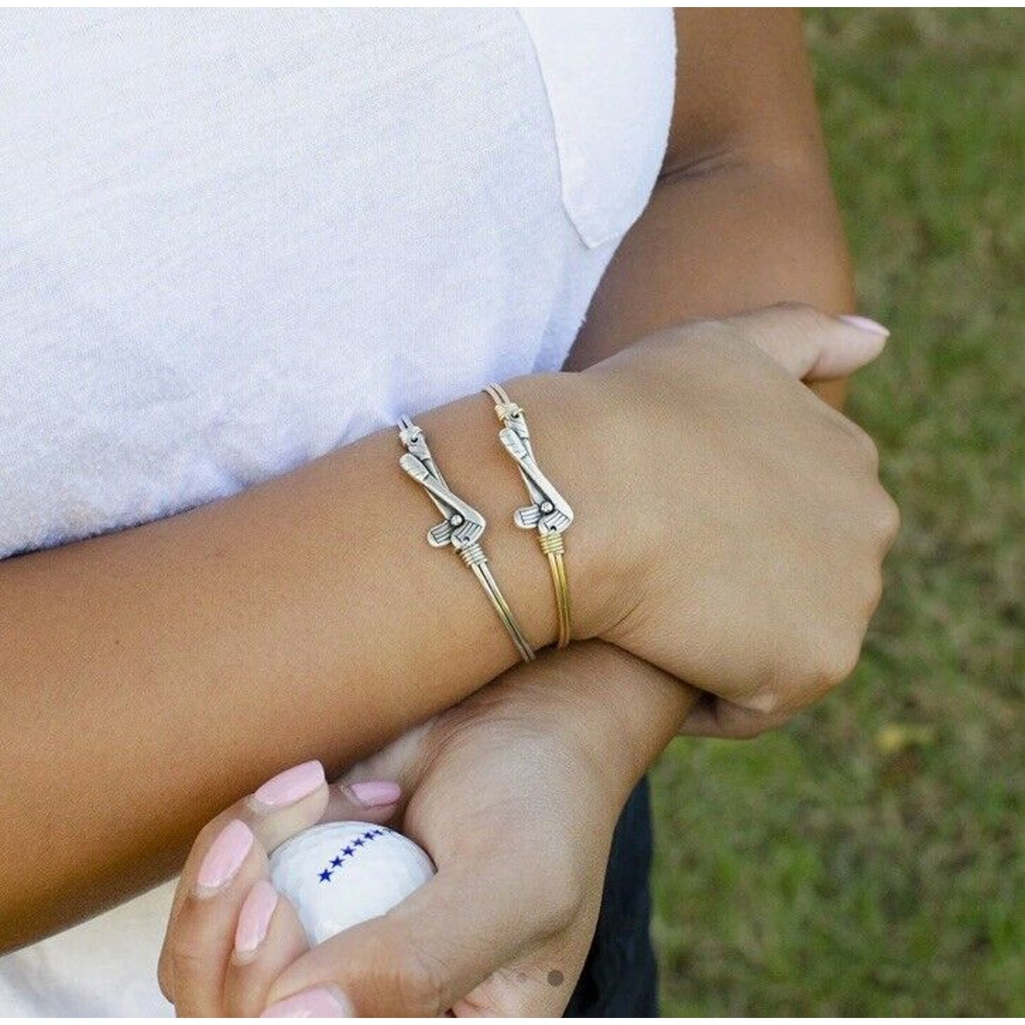 🔥Luca + Danni Golf Bangle Bracelet Petite Silver-Tone BNWT🔥