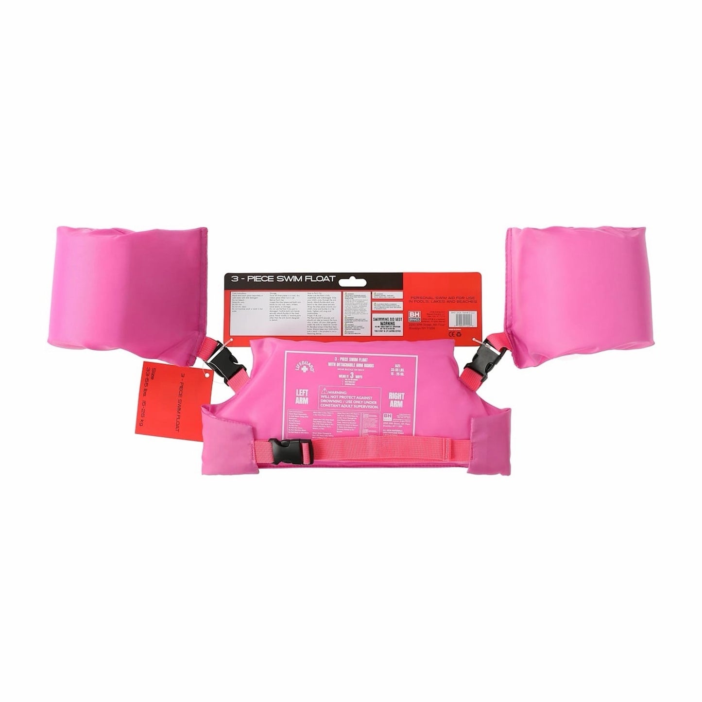 🔥Kids 33-35lbs 3 Piece Swim Float Belly Band Detachable Arm Band Floats BNWT🔥