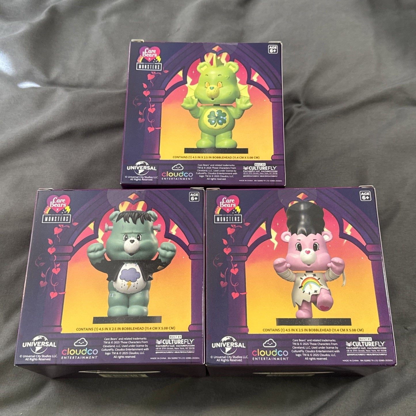 🔥Care Bears Monsters 4.5 Inch Bobble Head Set of 3 BNWT🔥