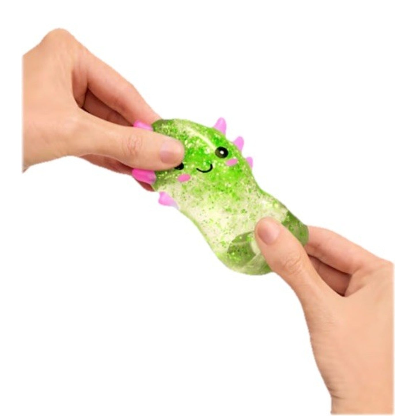 🔥Squishy Glitter Axolotl Squeeze Toy Viral TikTok Stress Reliever Yellow BNWT🔥