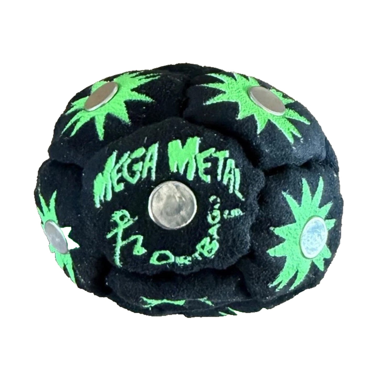 🔥World Footbag DirtBag Mega Metal Hacky Sack BLACK/GREEN BNWT🔥