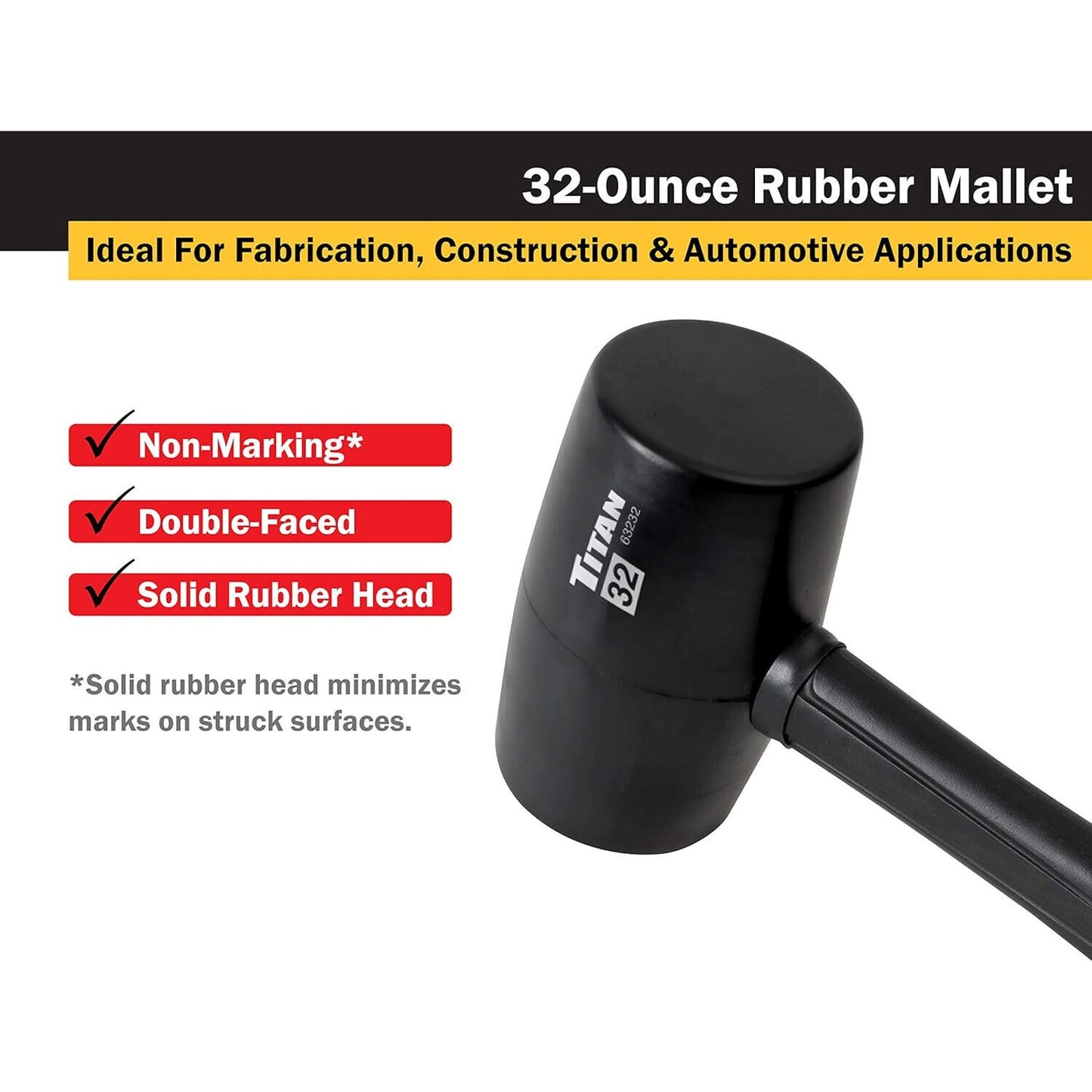 🔥Titan Tools 63232 32 oz. Rubber Mallet BNWT🔥