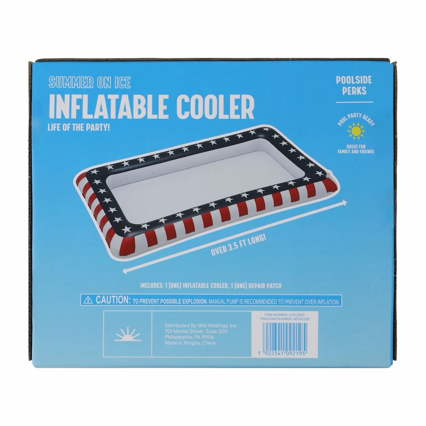 š„Patriotic Inflatable Cooler Red White Blue 44in x 25.2in x 3.9in BNWTš„
