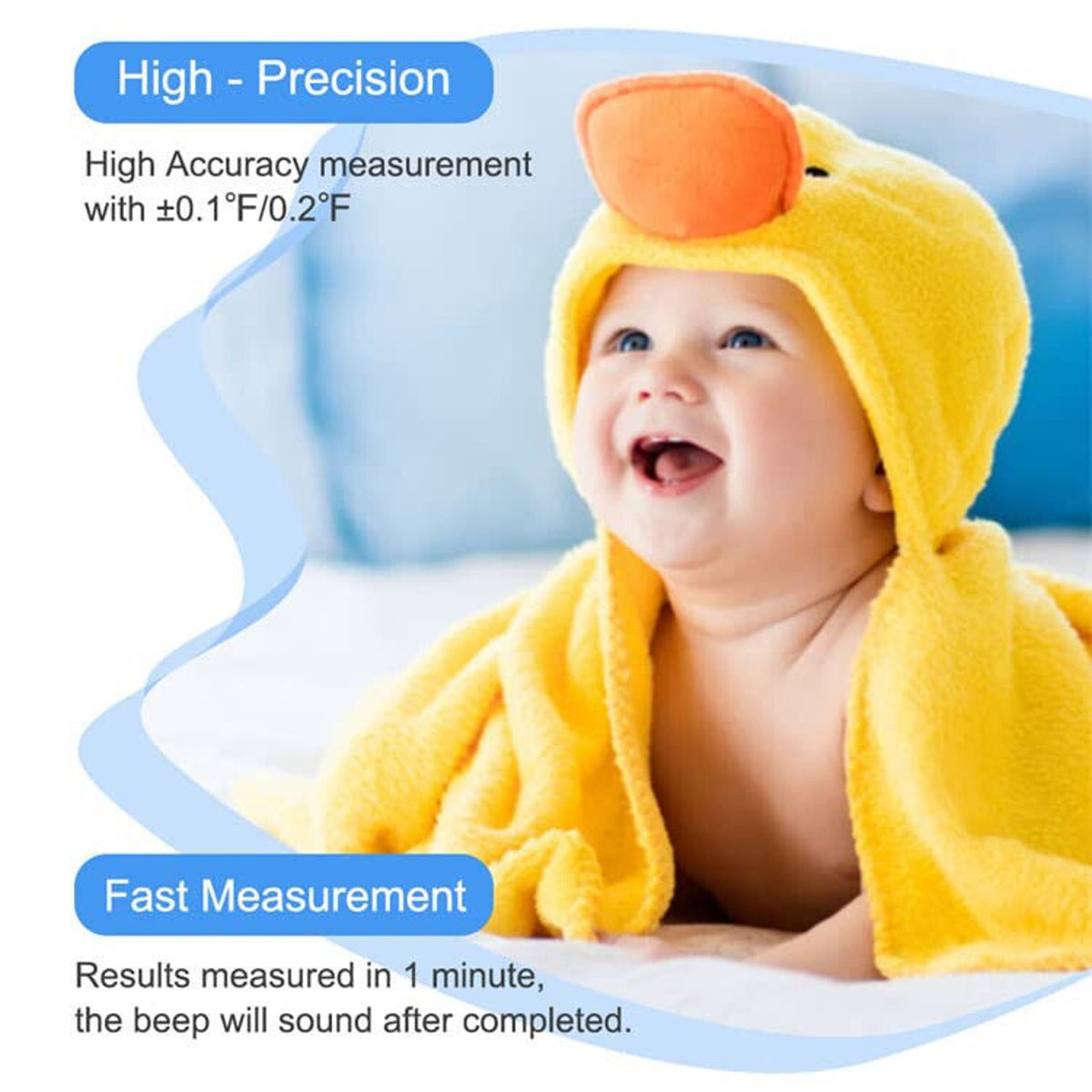 🔥Berrcom Digital Thermometer for Adults and Kids Oral DT-007 White & Blue NWT🔥