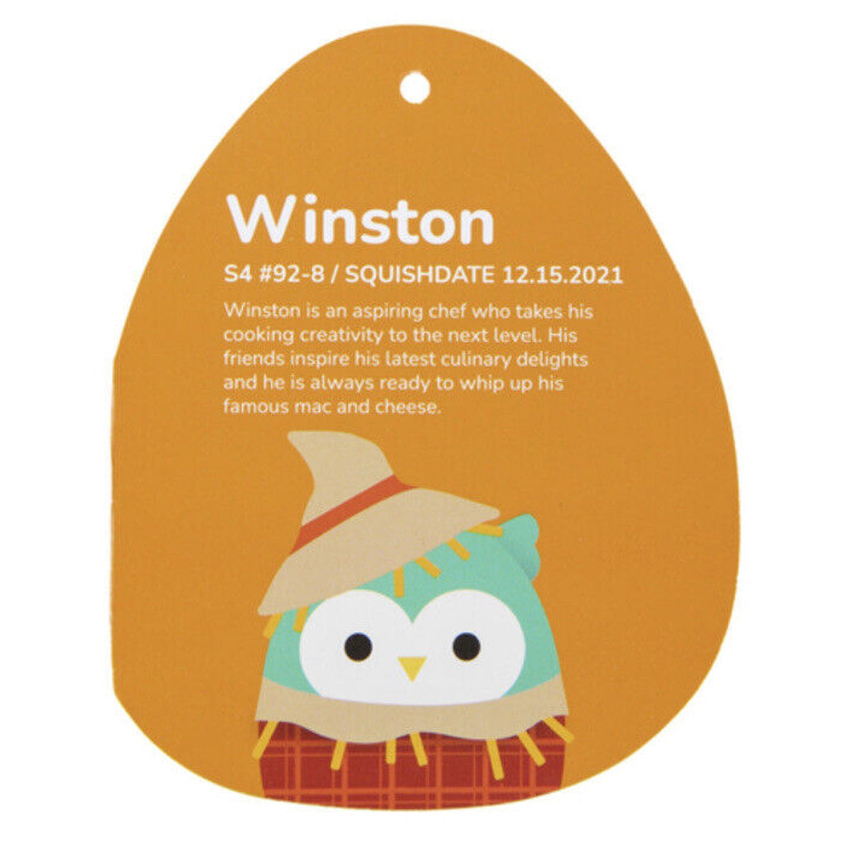 🔥Squishmallows Collection Winston the Owl Scarecrow Small Plush Doll 4.5" NWT🔥