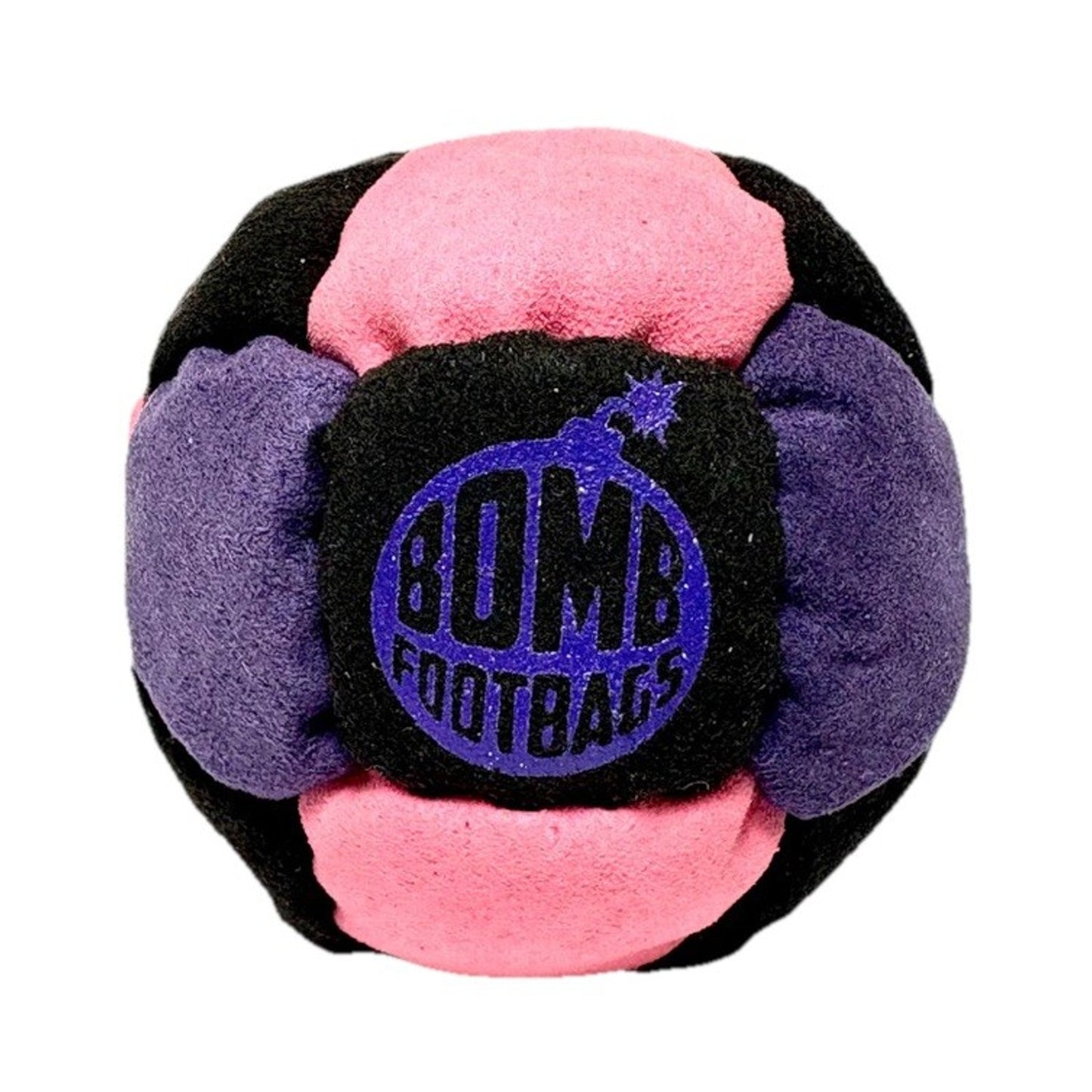 🔥Bomb Footbags The Burly Buckshot Hacky Sack Footbagt Black/Pink/Purple NWT🔥