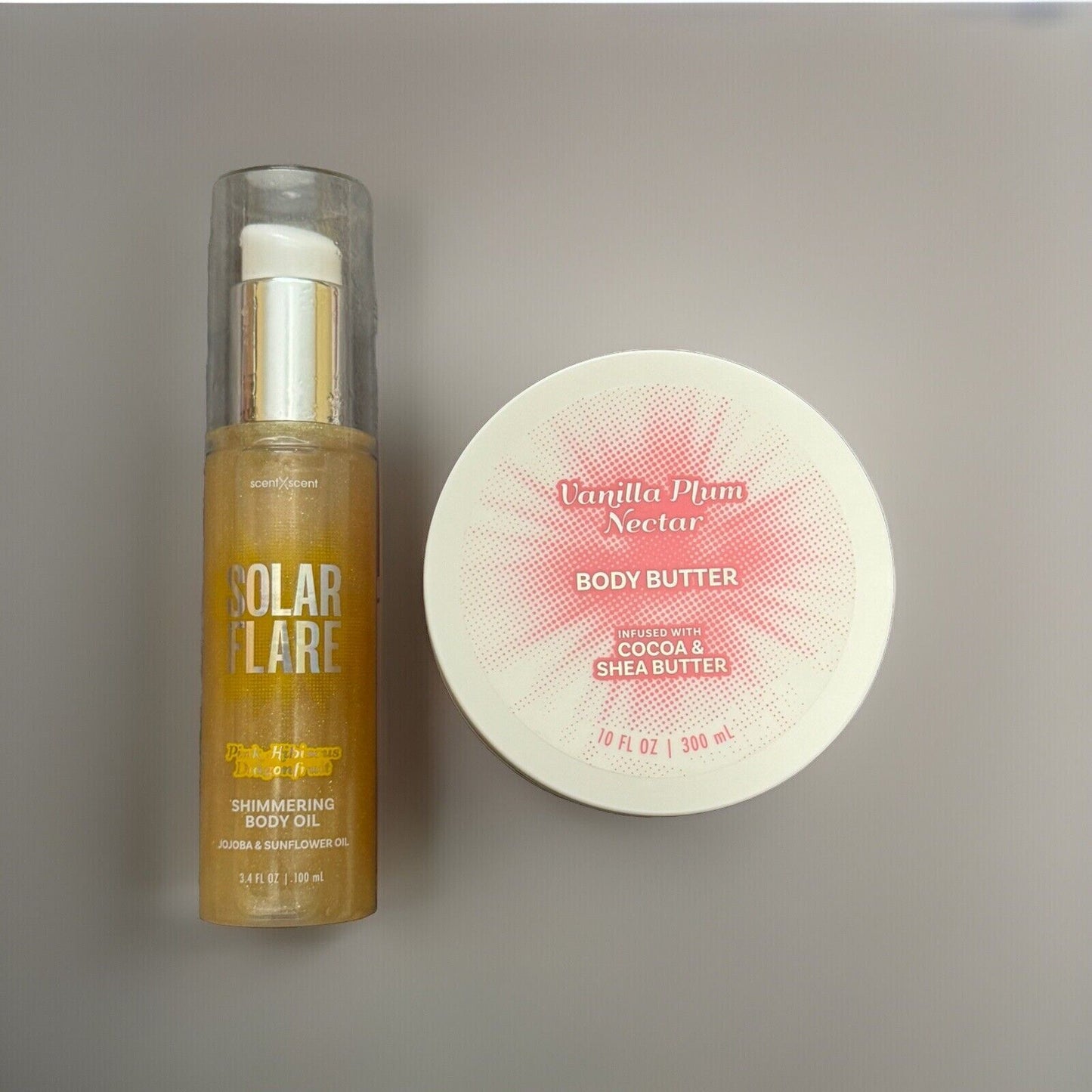 🔥Solar Flare Shim Body Oil Hibiscus Dragonfruit & Body Butter Vanilla Plum🔥