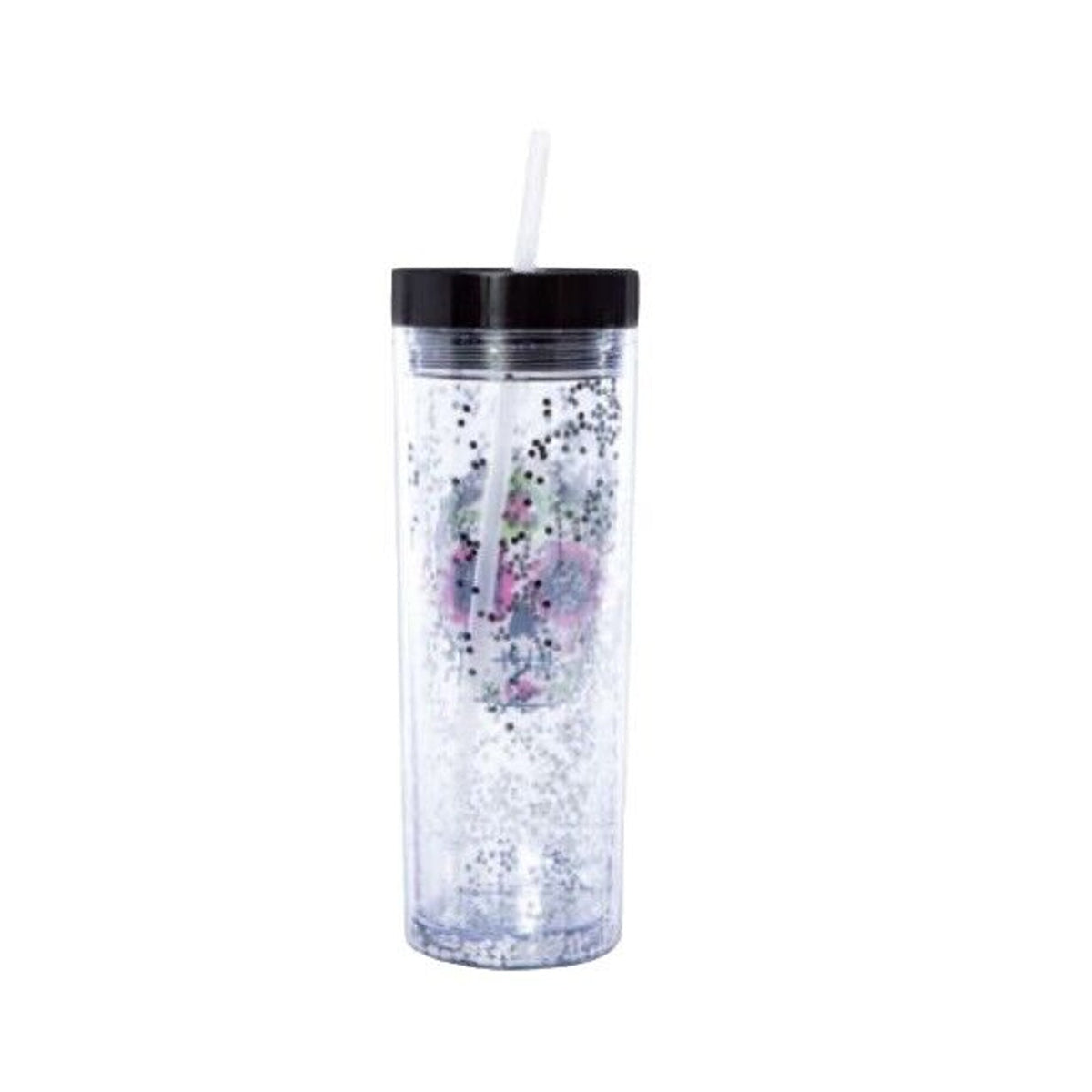 🔥Day Of The Dead Sugar Skull Glitter Tumbler 24oz BNWT🔥