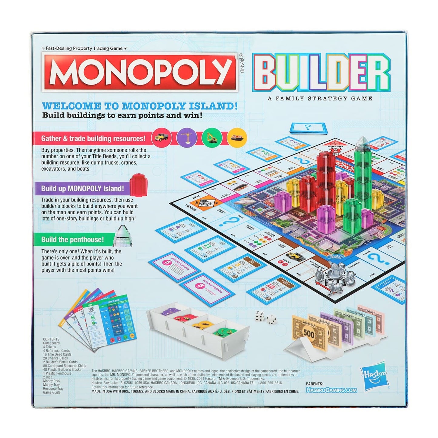 🔥Monopoly Builder Board Game Strategy Game Family Game BNWT💥