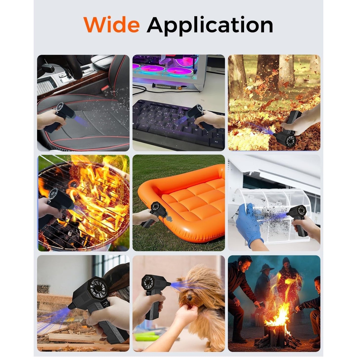 š„Compressed Air Duster 180000RPM Electric Rechargeable Cordless Black BNWTš„