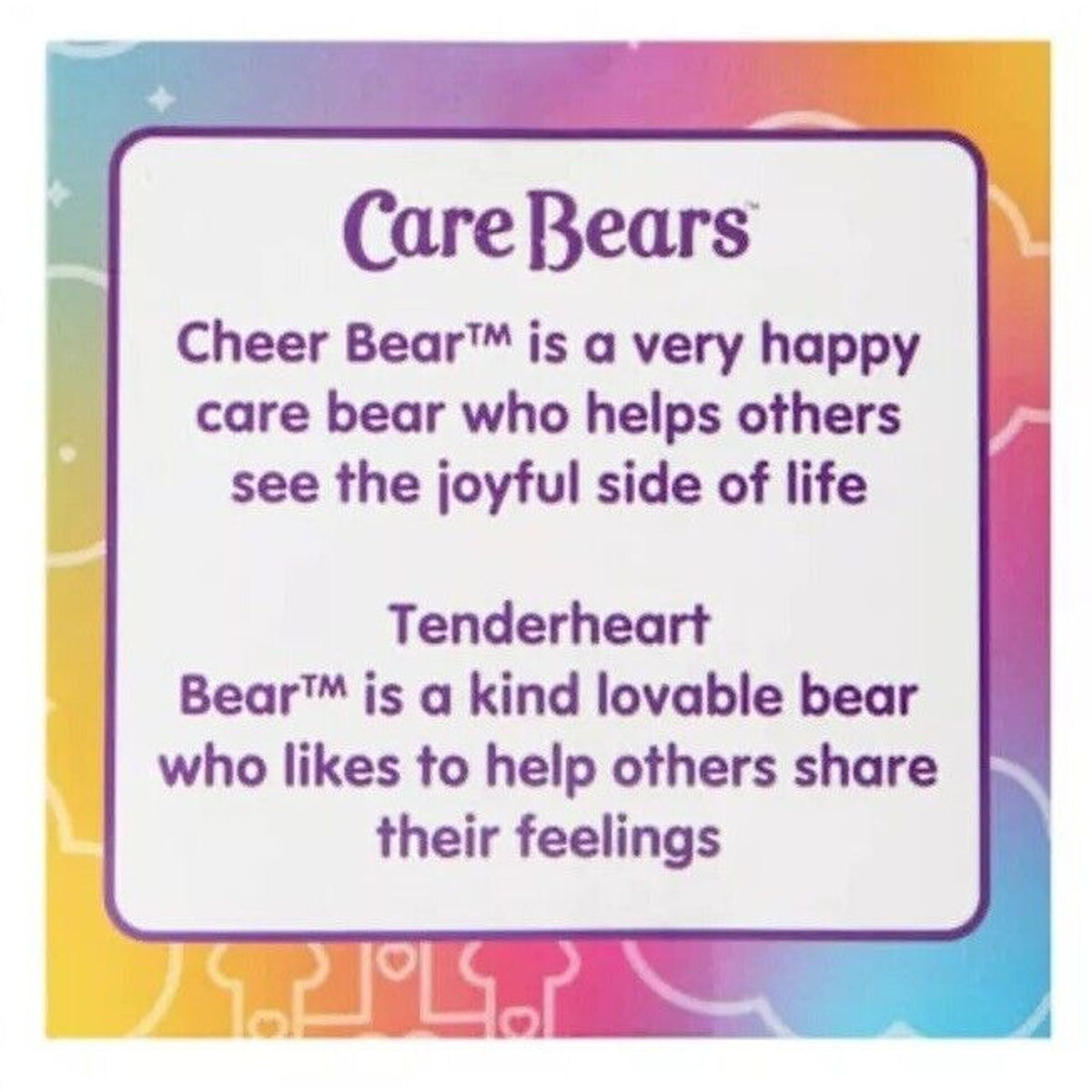 🔥Care Bears Flocked Figures Pack Of 2 Cheer Bear and Tenderheart Bear BNWT🔥