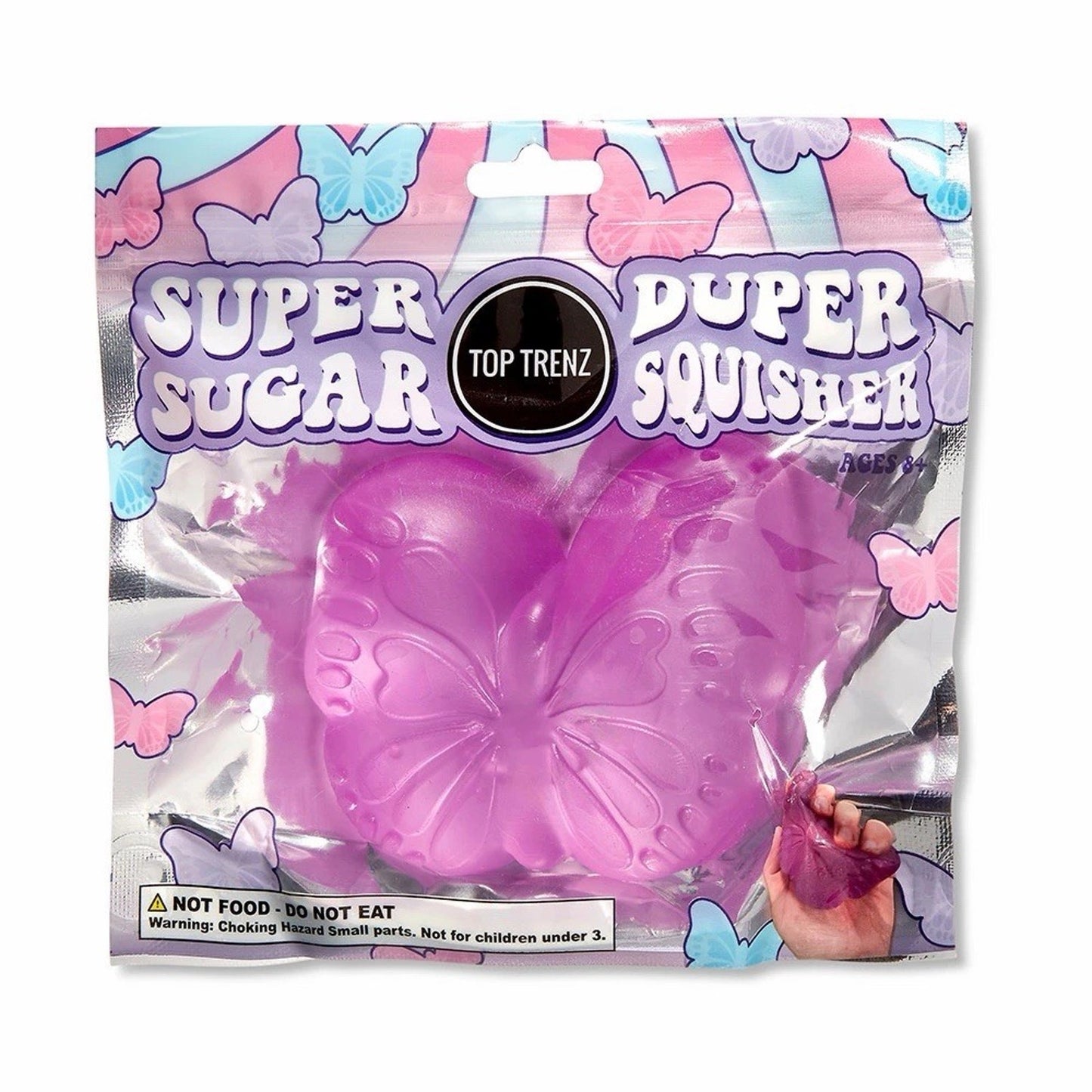 🔥Super Duper Sugar Butterfly Squisher - Spring Sensory Fidget Toy Pink BNWT🔥