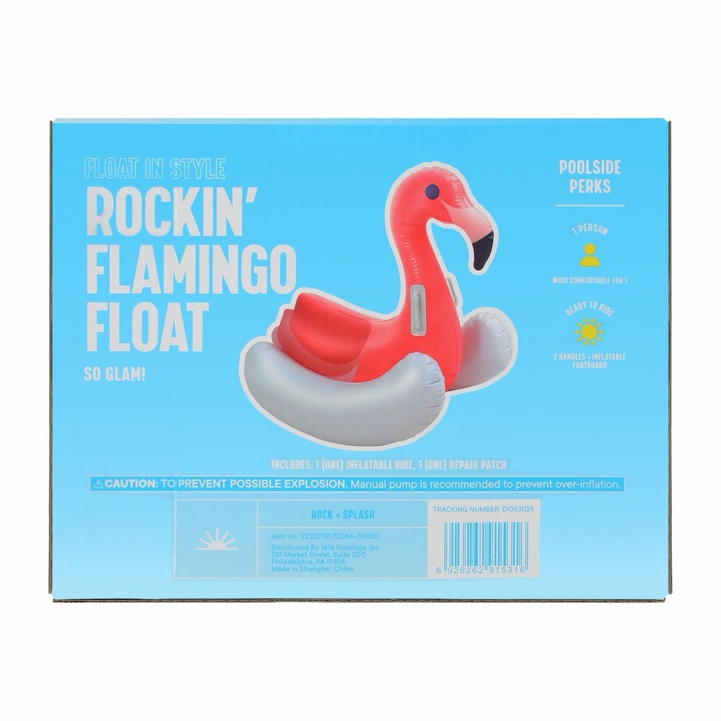 š„Inflatable Rideable Rockin' Flamingo Pool Float BNWTš„
