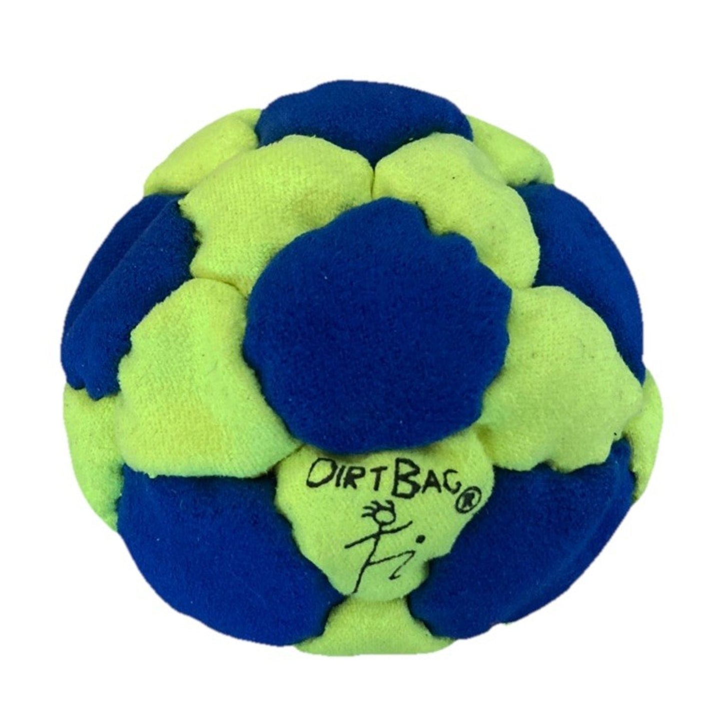 🔥World Footbag Dirtbag 32 Hacky Sack NEON YELLOW/BLUE BNWT🔥