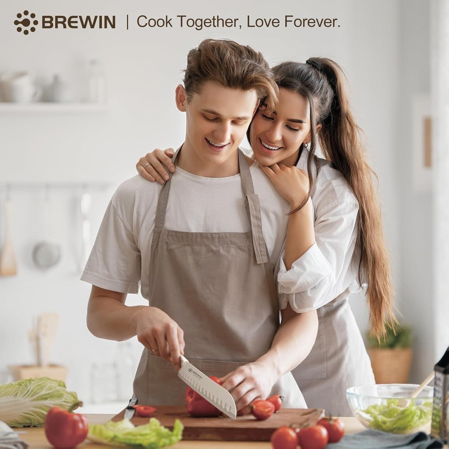 🔥Brewen 13 Pieces Kitchen Knives Set with Sharpener, Anti-Rust Coating BNWT🔥