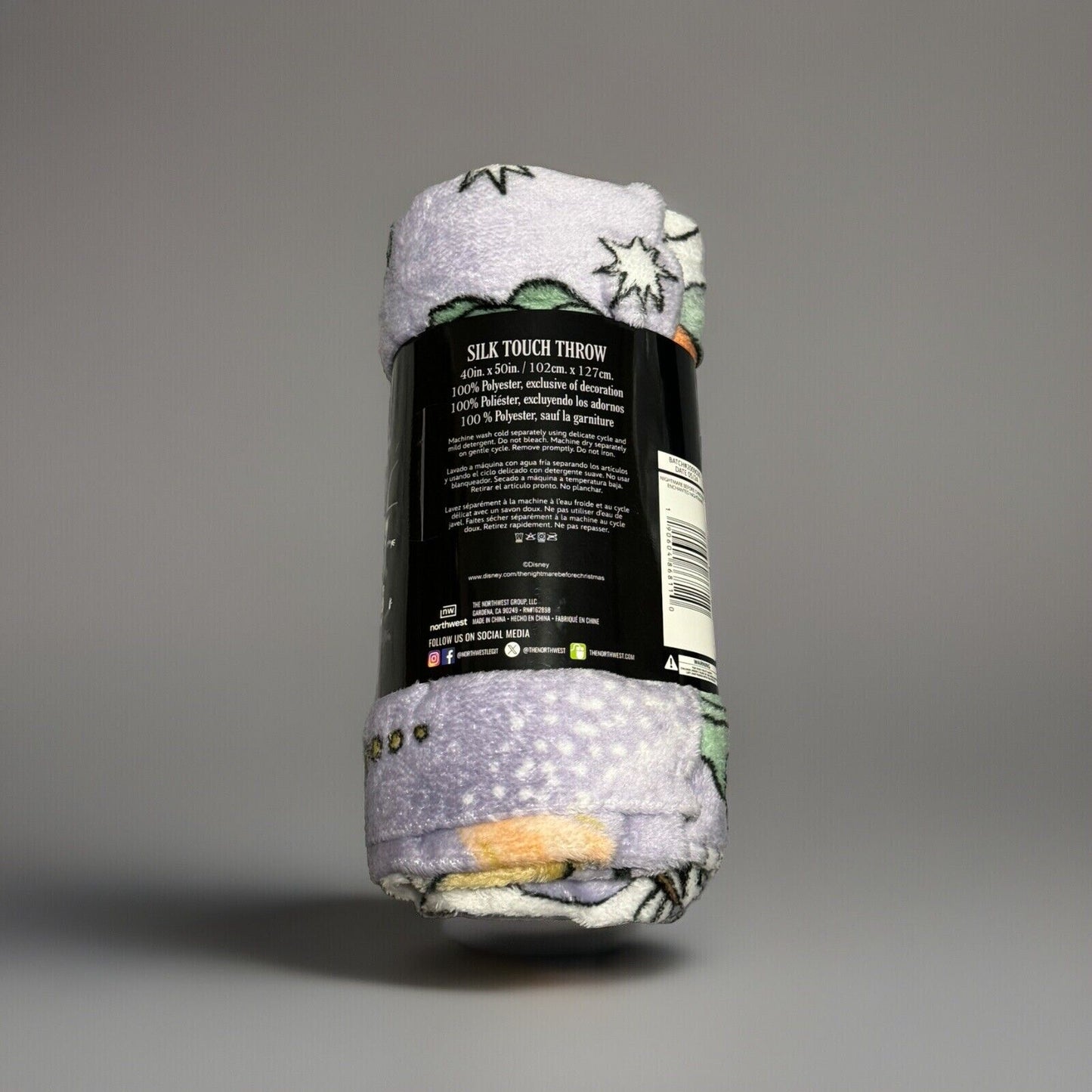 🔥Disney The Nightmare Before Christmas Silk Touch Throw Blanket 40 X 50"🔥