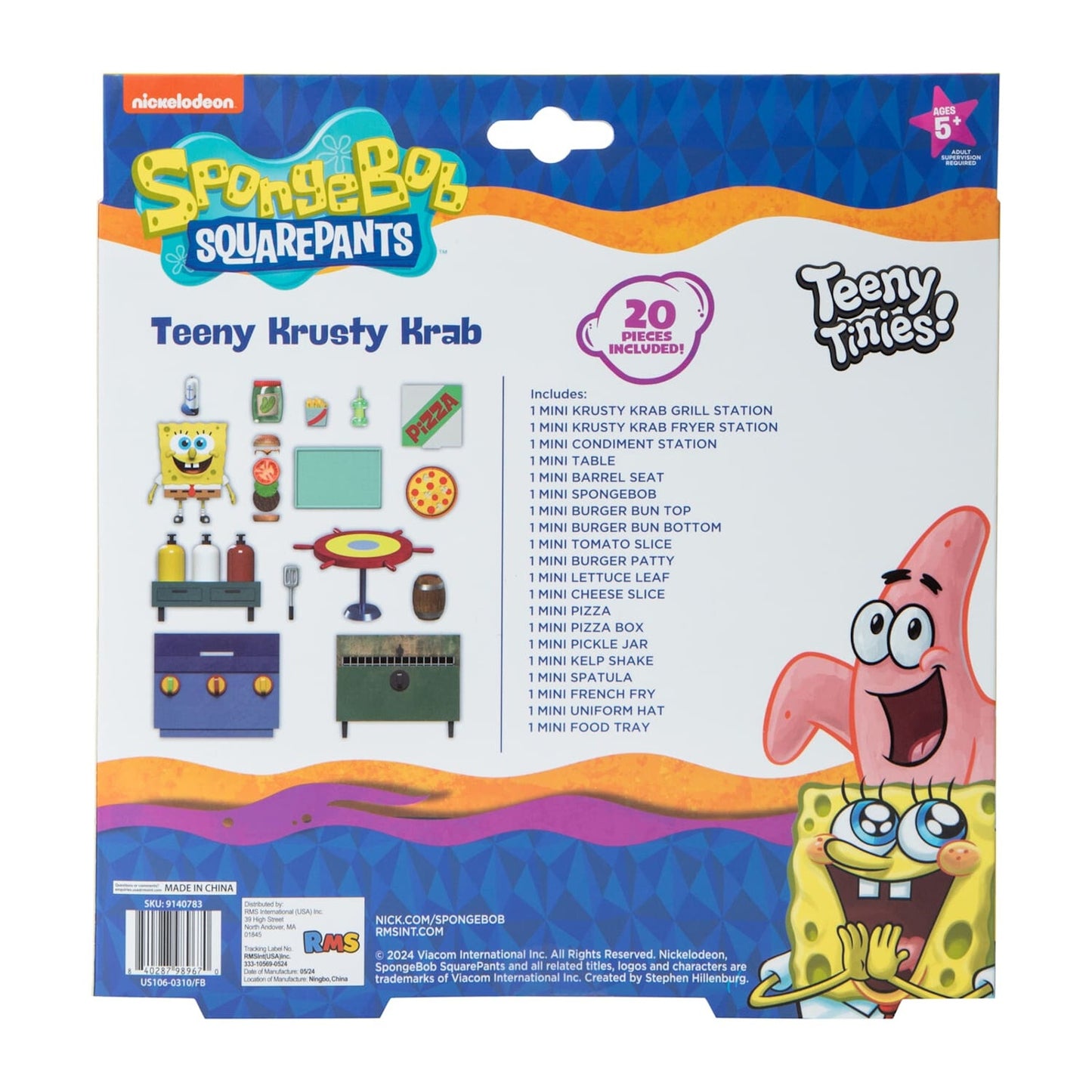 🔥Teeny Tinies SpongeBob Squarpants Krusty Krab Mini Food Playset Dollhouse NWT