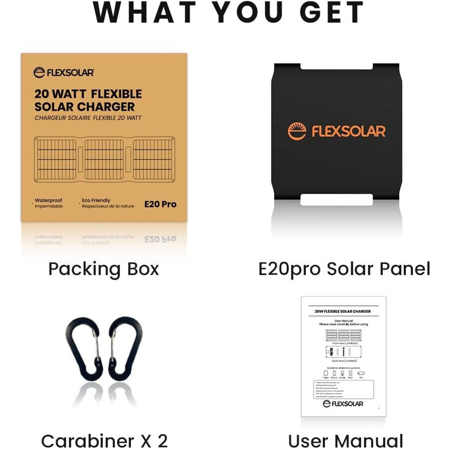 🔥20W Solar Panel Charger 5V USB-A USB-C Output Portable Foldable Small Pro💥