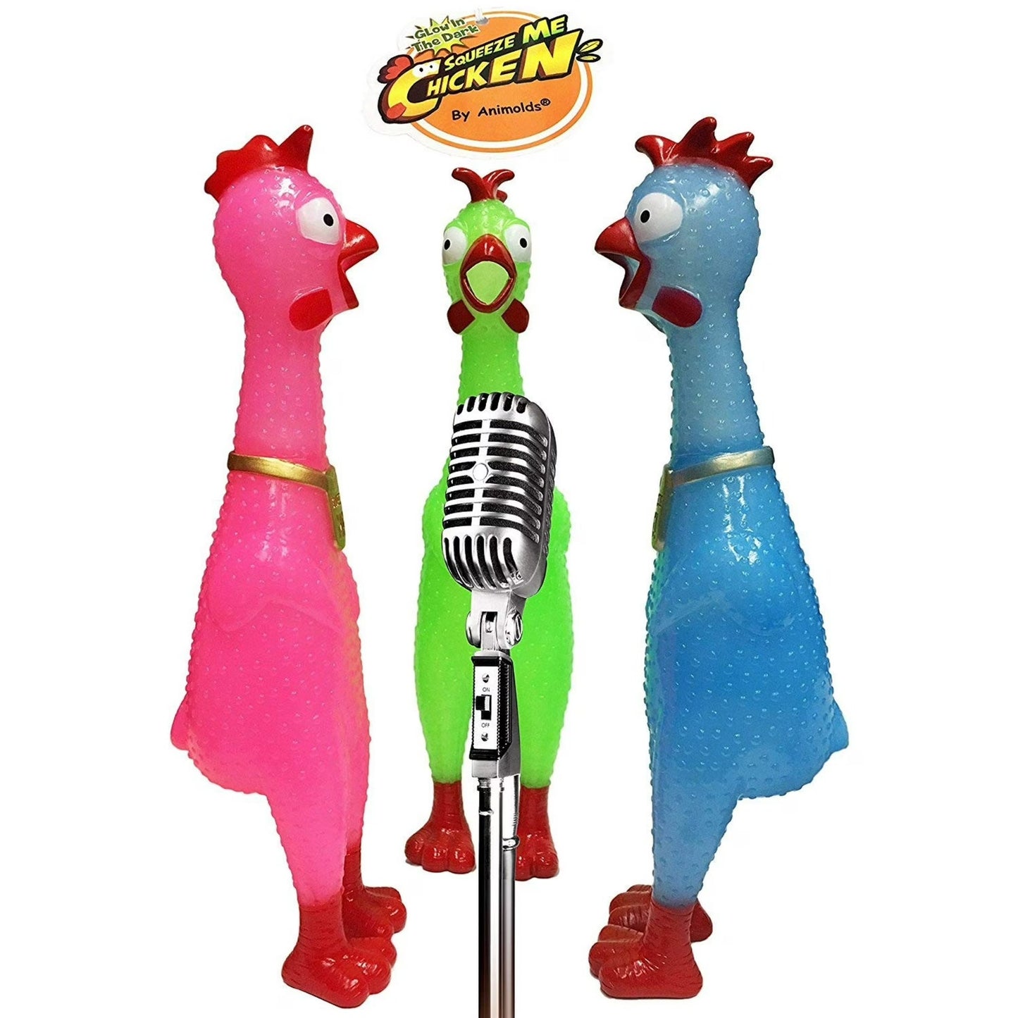 🔥Animolds Squeeze Me Chicken with Sound Squeeze Toys 9" BNWT🔥