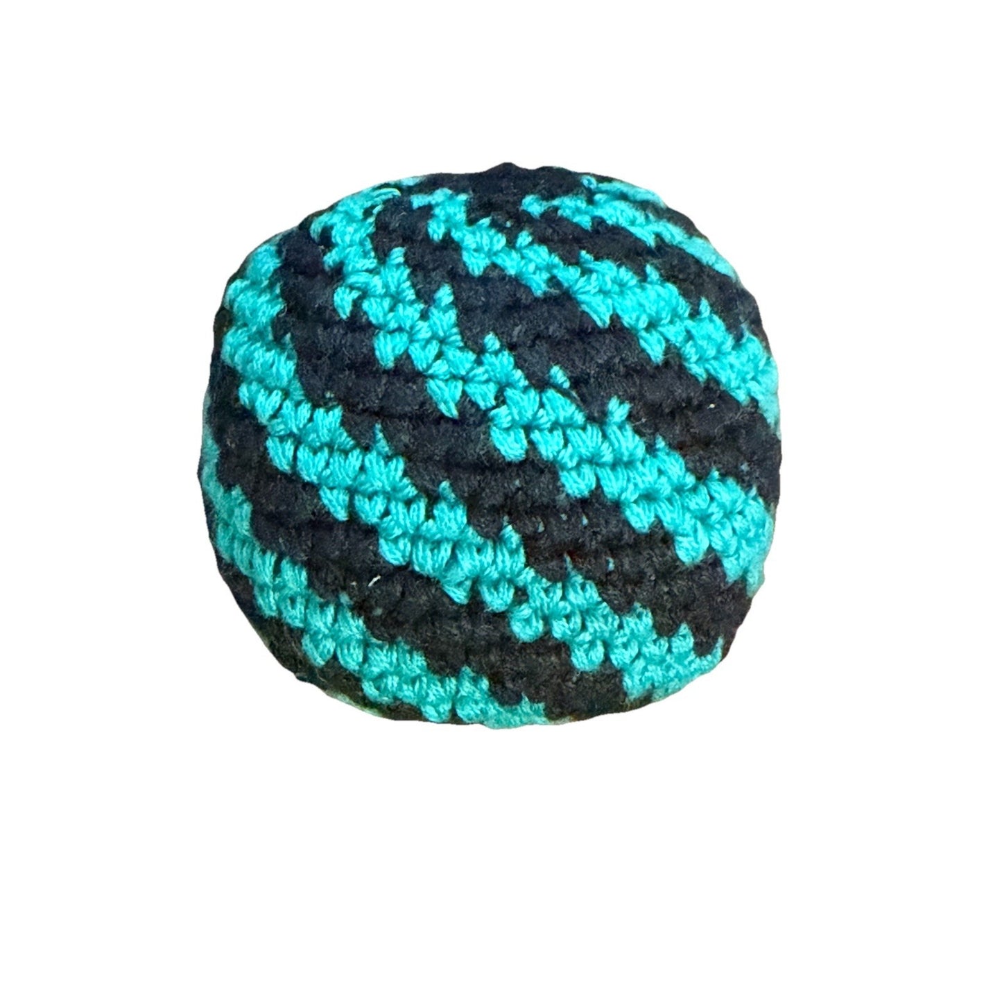 🔥World Footbag Boota Bag Crochet Hacky Swirl TEAL/BLACK BNWT🔥