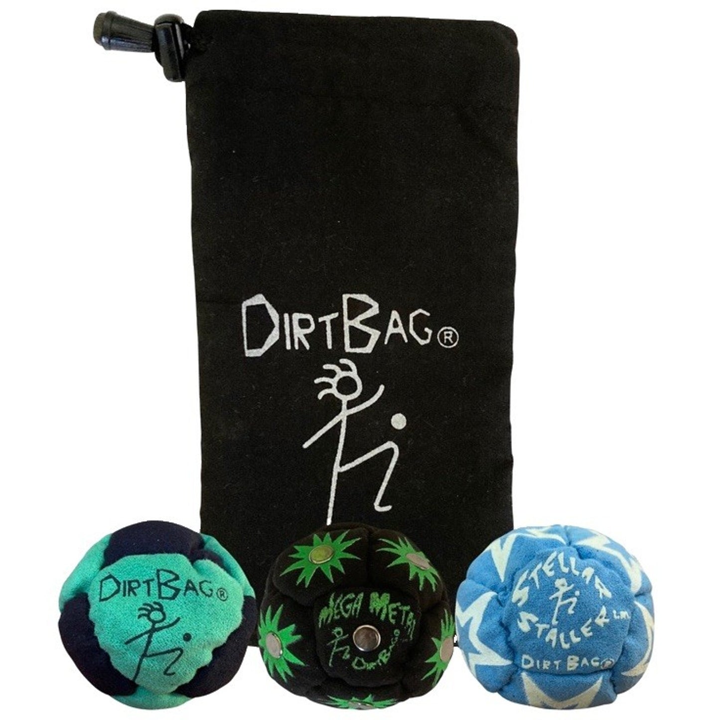 🔥World Footbag Dirtbag All Star 3 Pk Footbag Hacky Sack BNWT🔥