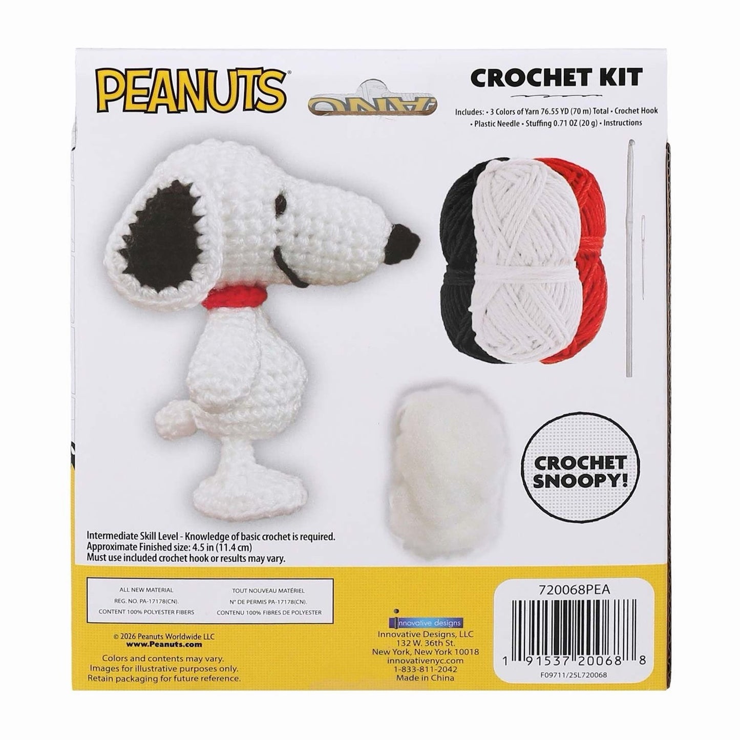 🔥Peanuts Snoopy Crochet Kit BNWT🔥