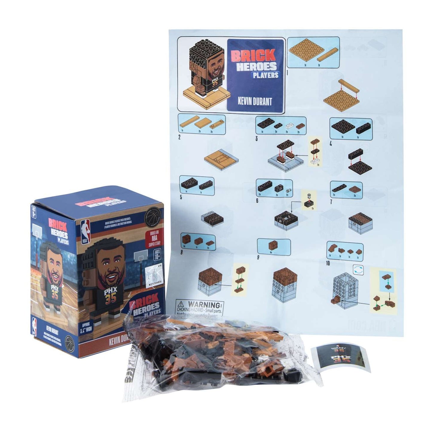 🔥Brick Heroes Players Kevin Durant Figurin Build Kit NBA Phoenix BNWT🔥