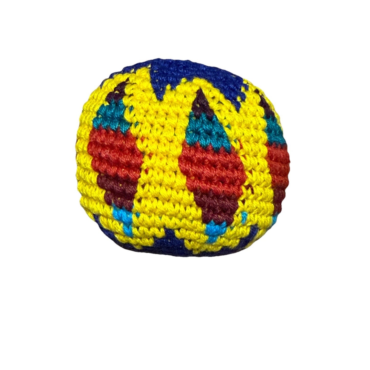 🔥World Footbag Boota Bag Crochet Hacky Blue/Yellow Star BNWT🔥