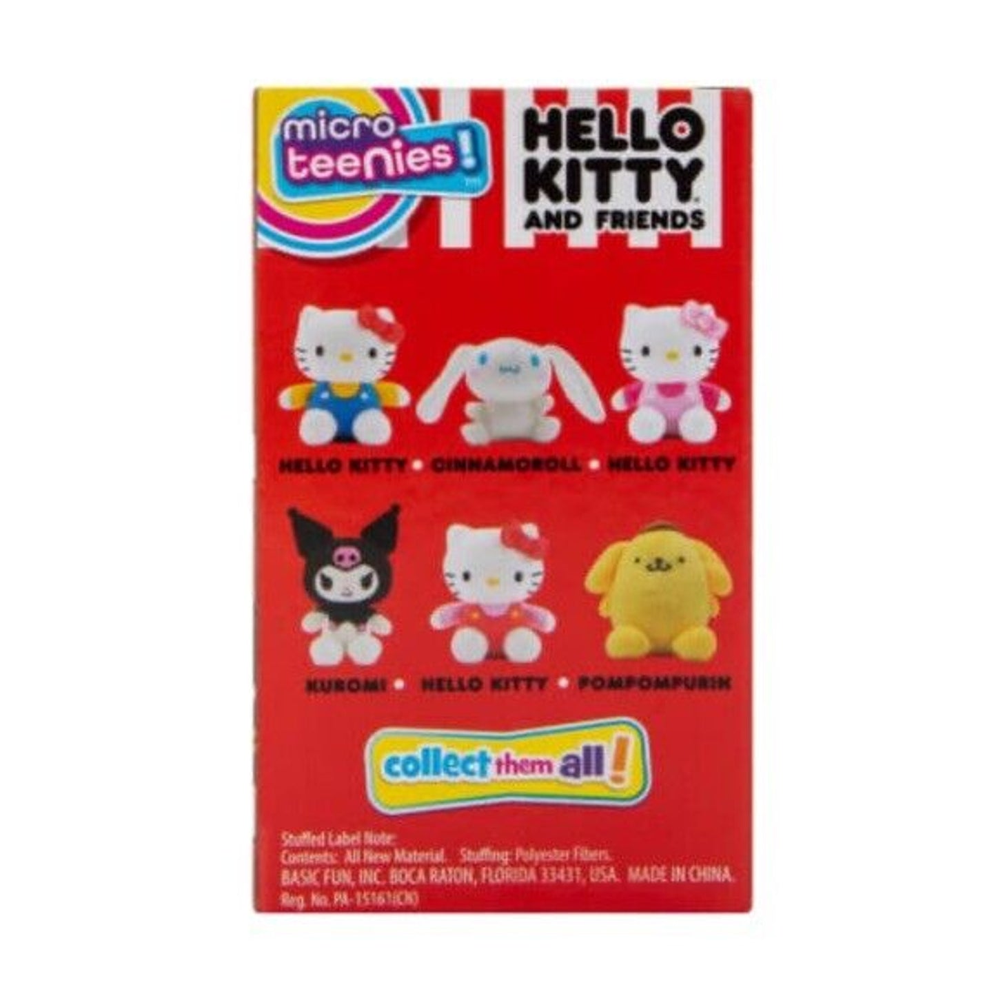 🔥Micro Teenies Hello Kitty and Friends 3" Plush Toy - Hello Kitty BNWT🔥
