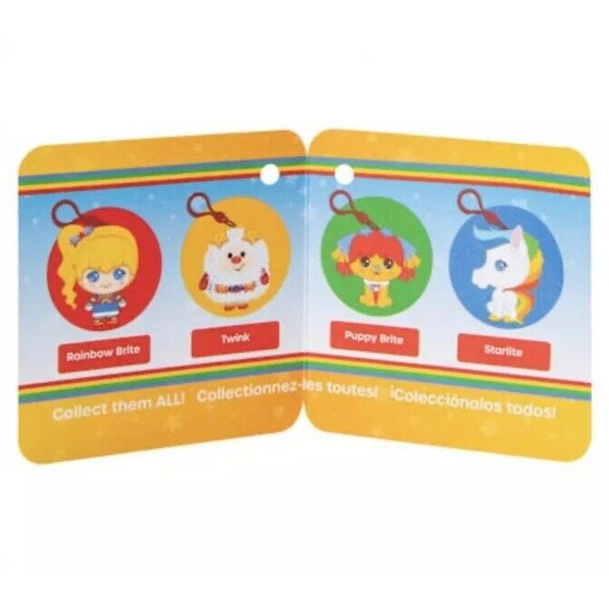 🔥CheeBee Rainbow Brite Starlite 4" PLUSH Backpack Clip Keychain BNWT🔥