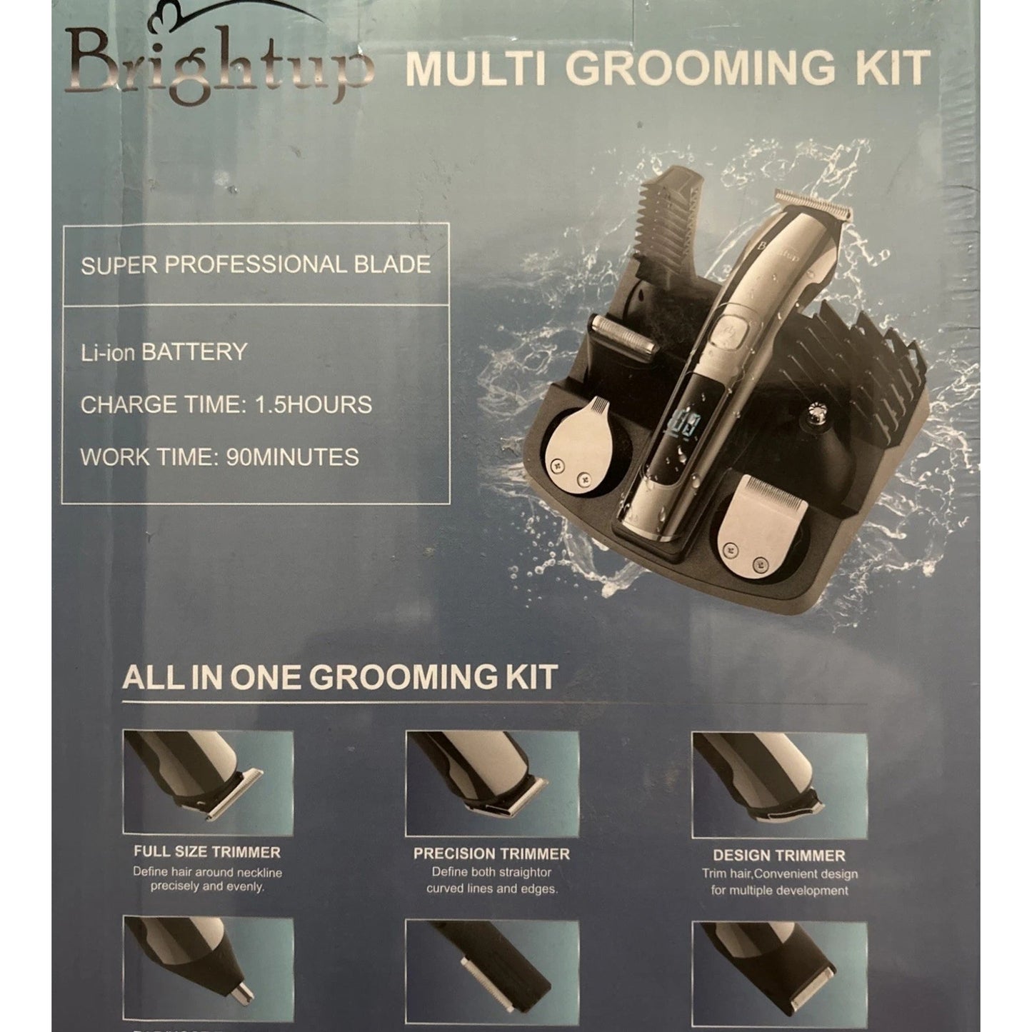 🔥Brightup 16 in 1 Rechargeable Hair Clippers Bread Trimmer Grooming Kit NWT🔥