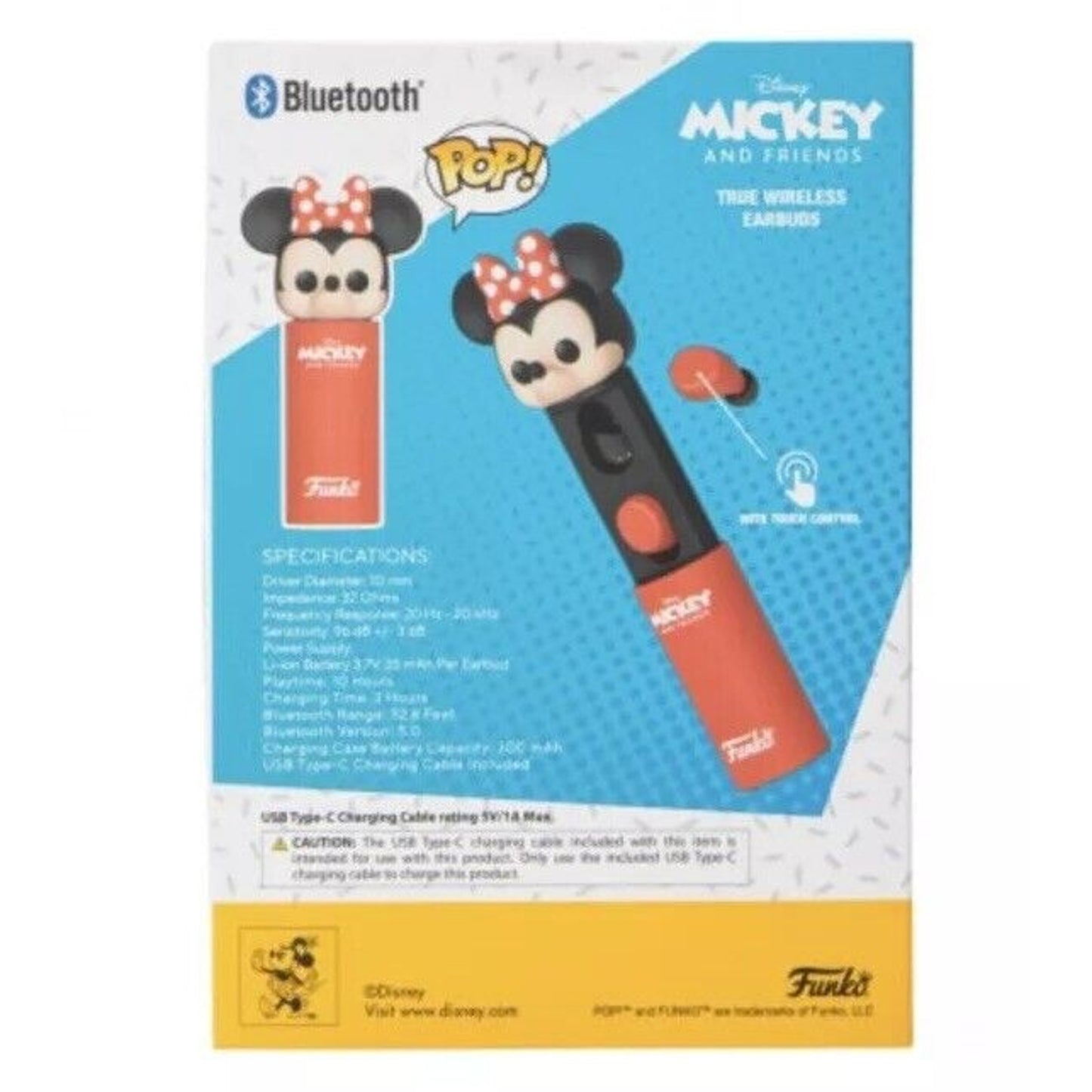 🔥Funko Pop! Mickey Mouse Bluetooth Wireless Earbuds BNWT🔥