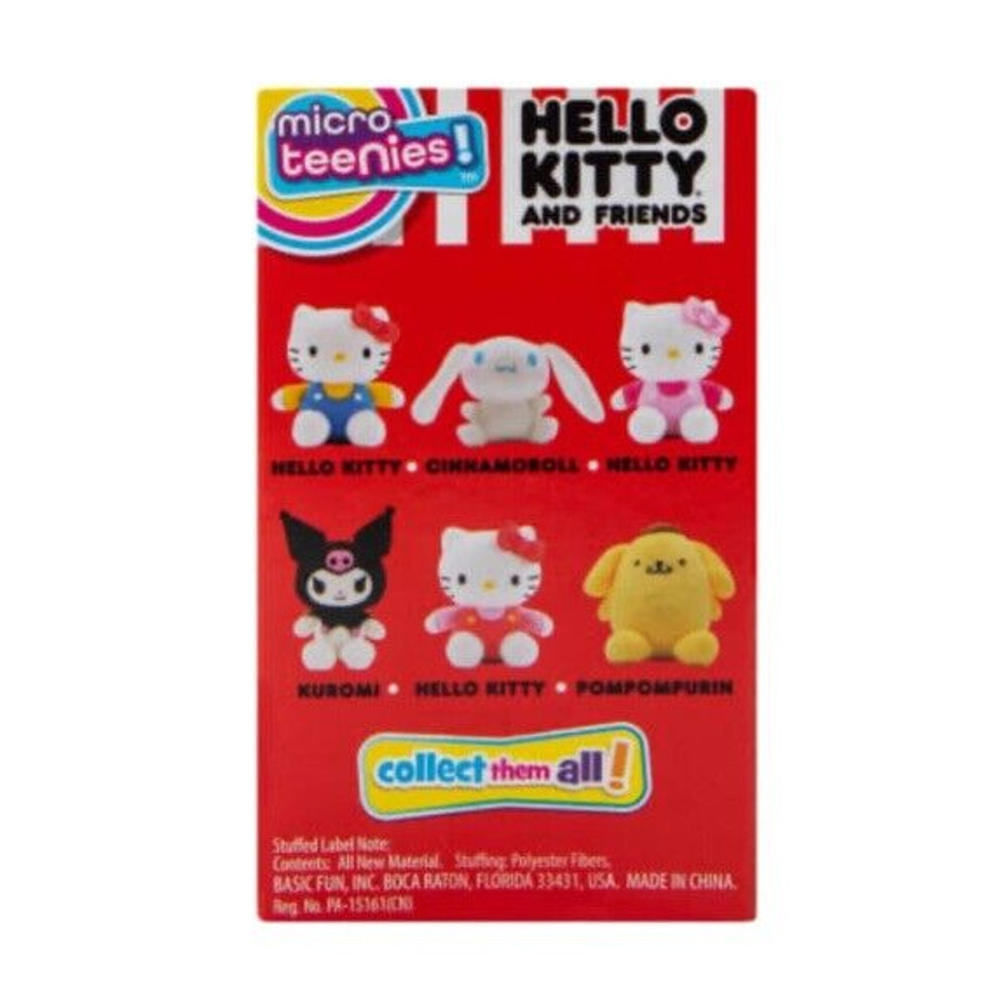 🔥Micro Teenies Hello Kitty and Friends 3" Plush Toy - Hello Kitty BNWT🔥