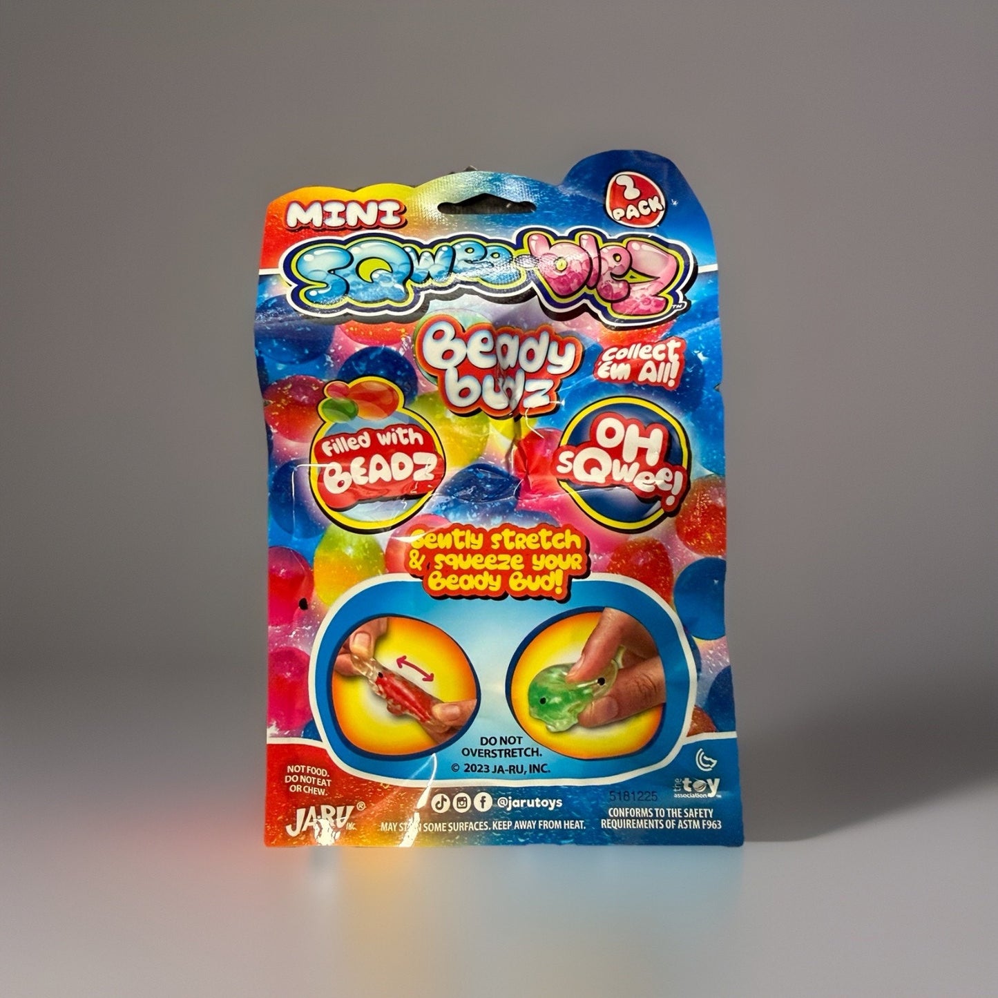 🔥Mini Sqweeblez Beady Buds 2 Pack ORANGE/PINK BNWT🔥