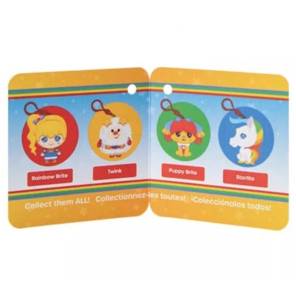 🔥CheeBee Rainbow Brite Puppy Brite 4" PLUSH Backpack Clip Keychain BNWT🔥