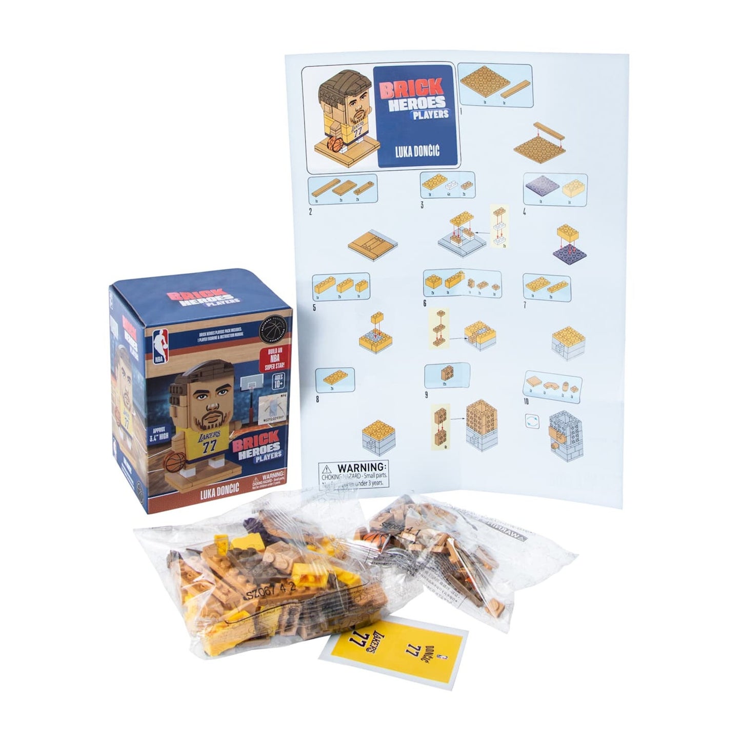 🔥Brick Heroes NBA Players Luka Doncic Figurine Los Angeles Lakers BNWT🔥