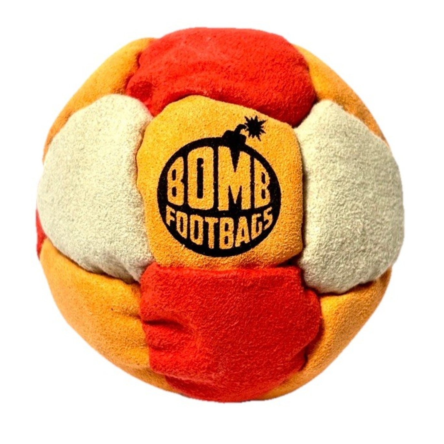 🔥Bomb Footbags The Burly Buckshot Hacky Sack Footbag Orange/Red/Tan NWT🔥