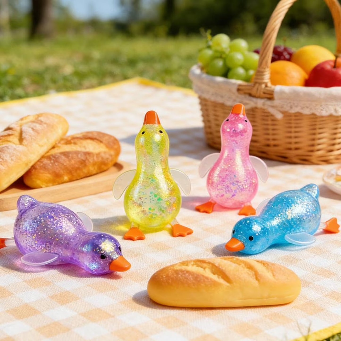 🔥Sugar Gel Squishy Duck 6 Inch Maltose Filled ORANGE Sensory Fidget Toy BNWT🔥
