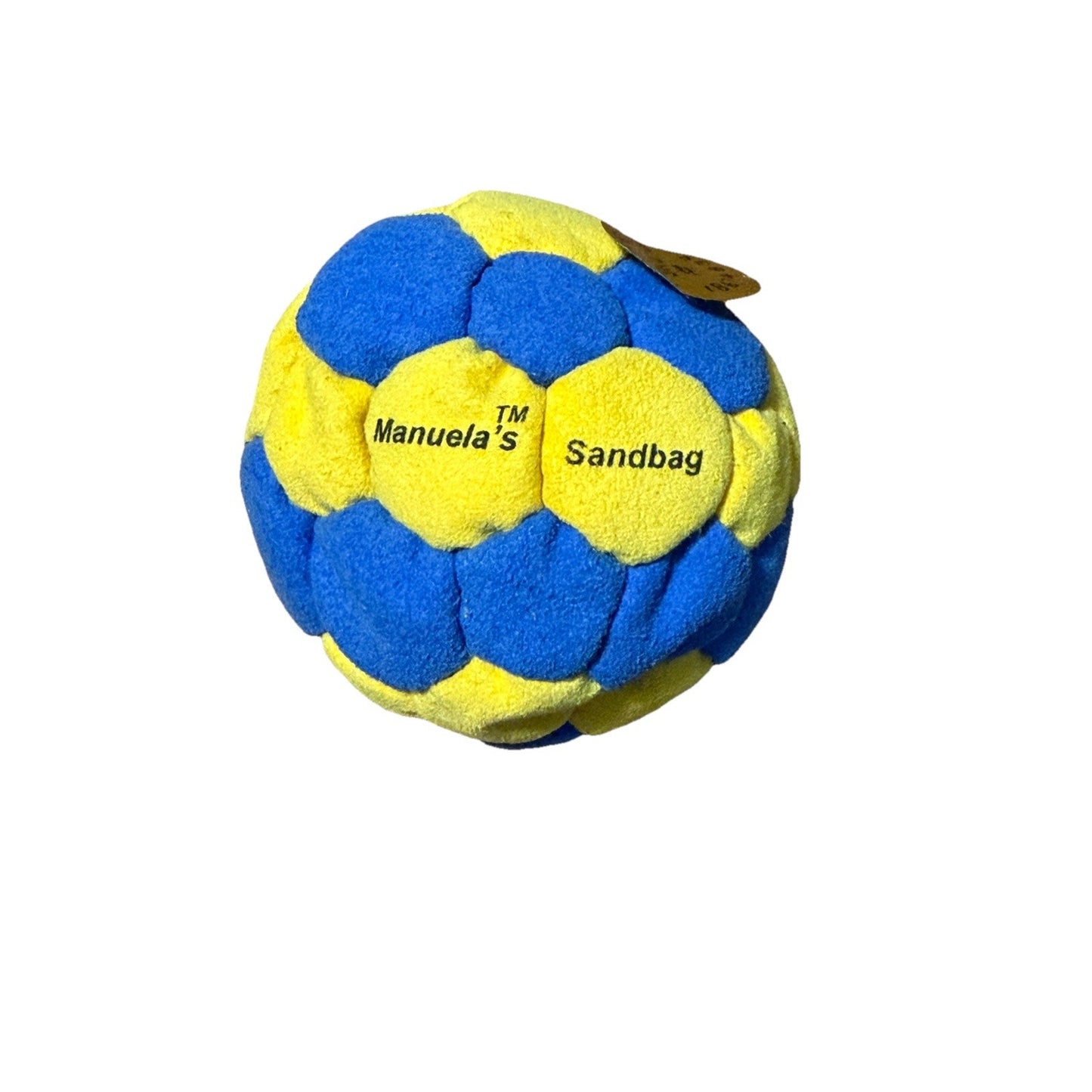 🔥Manuela’s Sandbag Footbag Hacky Sack YELLOW/BLUE BNWT🔥
